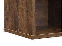 Schoenenkast / schoenenrek 10 vakken - 104 x 30 x 48 cm - donkerbruin - incl. zitkussen - afbeelding 10 van  10