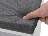 Schoenenkast / schoenenrek 10 vakken - 104 x 30 x 48 cm - wit - incl. zitkussen - afbeelding 7 van  10