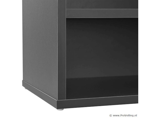 Schoenenkast / schoenenrek 2 vakken - 60 x 30 x 44 cm - donkergrijs - incl. zitkussen - afbeelding 10 van  10