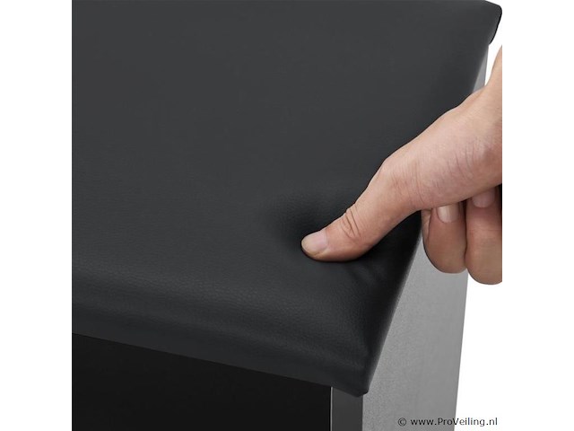 Schoenenkast / schoenenrek 2 vakken - 60 x 30 x 44 cm - donkergrijs - incl. zitkussen - afbeelding 9 van  10