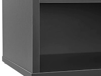 Schoenenkast / schoenenrek 2 vakken - 60 x 30 x 44 cm - donkergrijs - incl. zitkussen - afbeelding 10 van  10