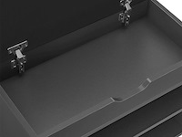 Schoenenkast / schoenenrek 2 vakken - 60 x 30 x 44 cm - donkergrijs - incl. zitkussen - afbeelding 7 van  10