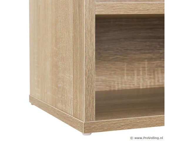 Schoenenkast / schoenenrek 2 vakken - 60 x 30 x 44 cm - houtkleur - incl. zitkussen - afbeelding 10 van  10