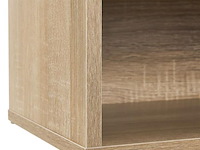 Schoenenkast / schoenenrek 2 vakken - 60 x 30 x 44 cm - houtkleur - incl. zitkussen - afbeelding 10 van  10