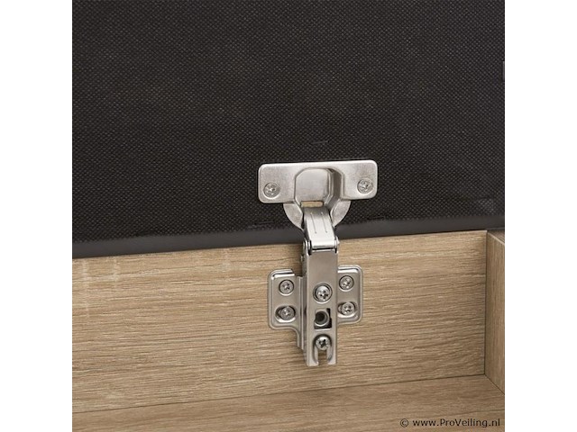 Schoenenkast / schoenenrek 2 vakken - 60 x 30 x 44 cm - houtkleur - incl. zitkussen - afbeelding 8 van  10