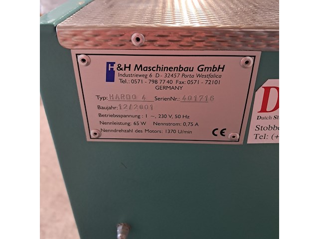 Schoenenpoetsmachine, h&h maschinenbau, hardo4, 2001 - afbeelding 2 van  11