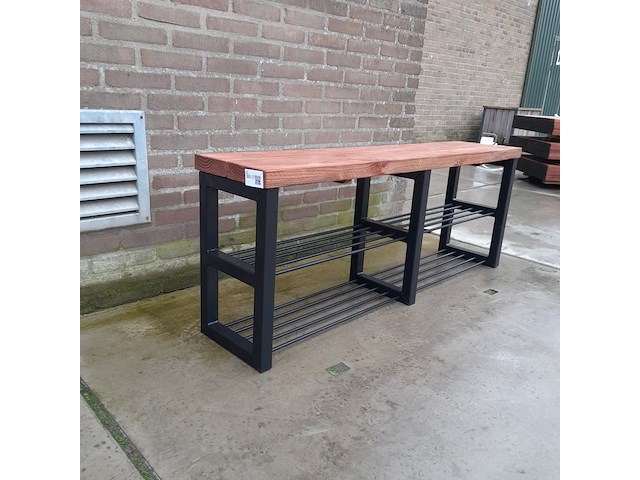 Schoenenrek met metalen frame, 140 x 32 x 55 cm hoog - afbeelding 3 van  5