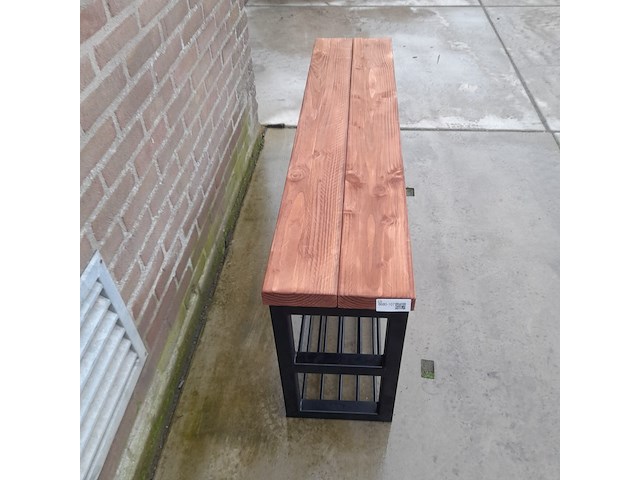 Schoenenrek met metalen frame, 140 x 32 x 55 cm hoog - afbeelding 4 van  5