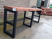 Schoenenrek met metalen frame, 140 x 32 x 55 cm hoog - afbeelding 5 van  5