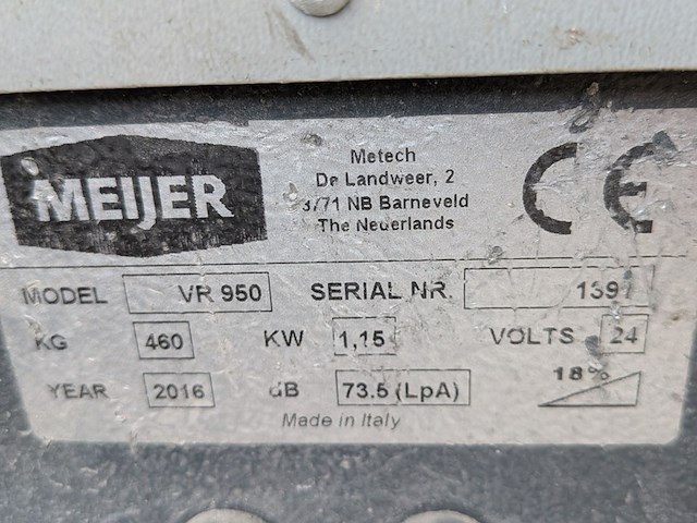 Schoonmaakmachine mefra, 950vet, bouwjaar 2016 - afbeelding 16 van  17