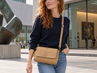 Schoudertas dr amsterdam, beige - afbeelding 5 van  6