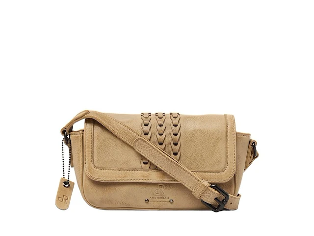 Schoudertas dr amsterdam, beige - afbeelding 1 van  6