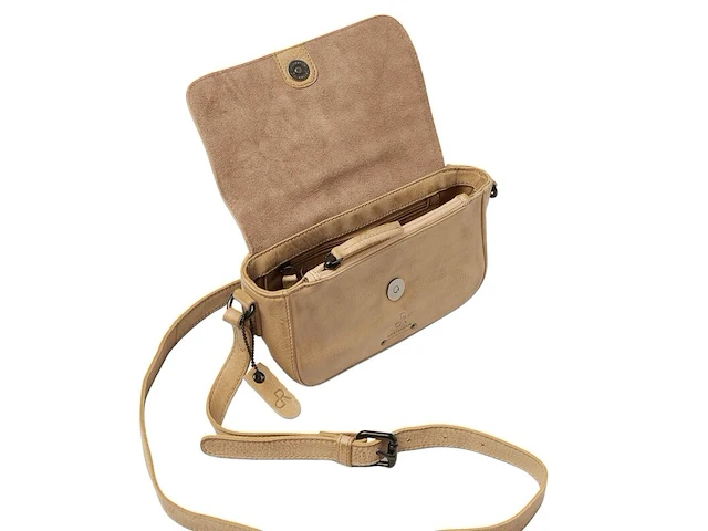 Schoudertas dr amsterdam, beige - afbeelding 3 van  6