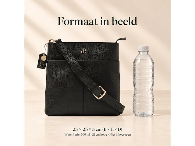 Schoudertas dr amsterdam, black - afbeelding 6 van  6