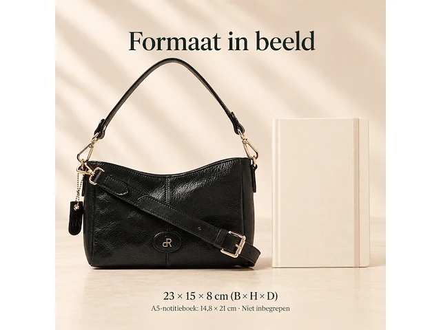 Schoudertas dr amsterdam, black - afbeelding 6 van  6