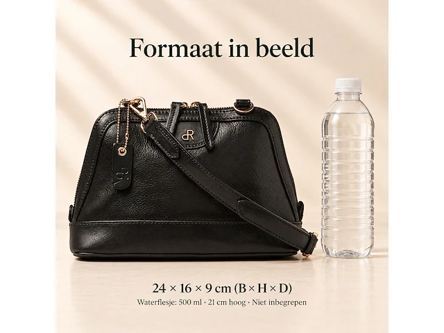Schoudertas dr amsterdam, black - afbeelding 6 van  6