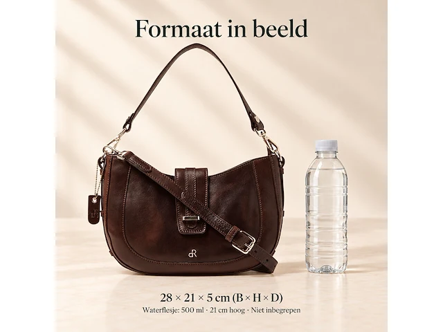 Schoudertas dr amsterdam, brown - afbeelding 6 van  6