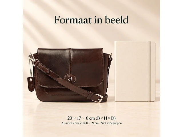 Schoudertas dr amsterdam, brown - afbeelding 6 van  6