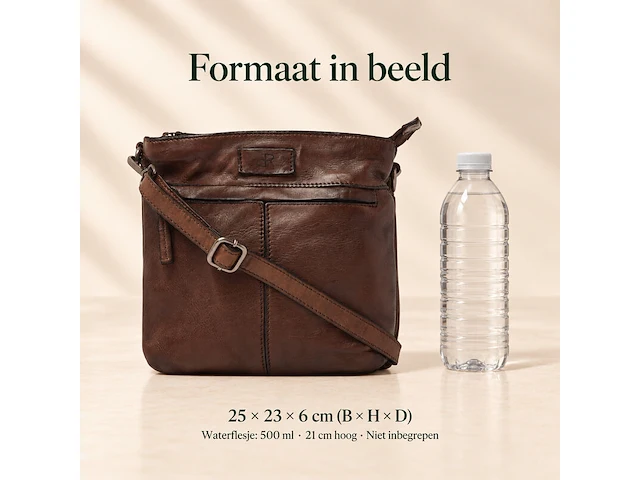 Schoudertas dr amsterdam, brown - afbeelding 6 van  6