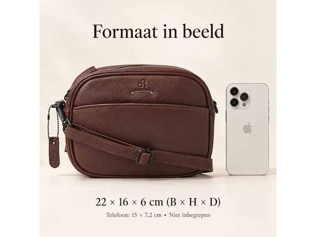 Schoudertas dr amsterdam, brown - afbeelding 6 van  6