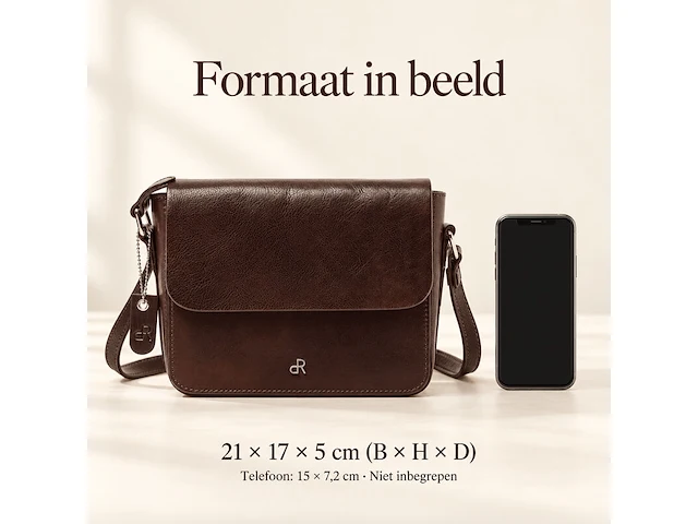 Schoudertas dr amsterdam, brown - afbeelding 8 van  8