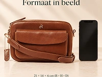 Schoudertas dr amsterdam, cognac - afbeelding 6 van  6
