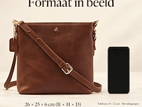 Schoudertas dr amsterdam, cognac - afbeelding 8 van  8