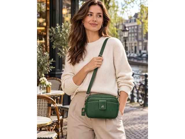 Schoudertas dr amsterdam, green - afbeelding 5 van  6