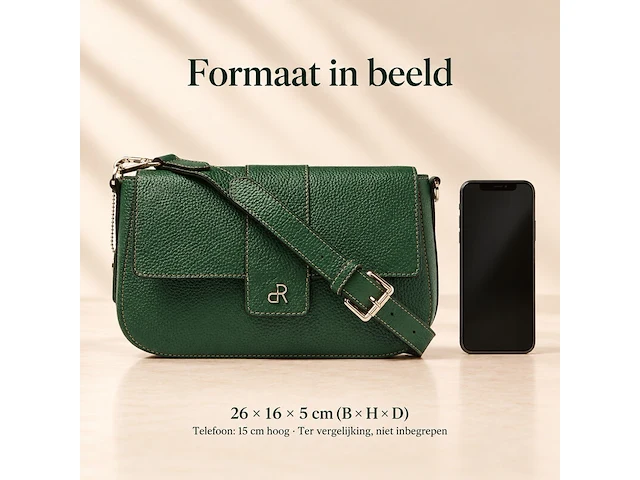 Schoudertas dr amsterdam, green - afbeelding 6 van  6