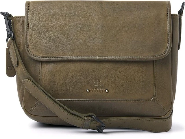 Schoudertas dr amsterdam, olive - afbeelding 1 van  6
