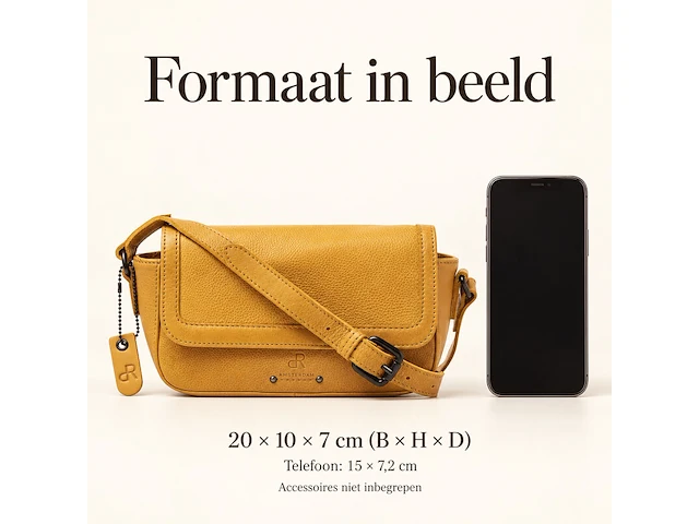 Schoudertas dr amsterdam, yellow - afbeelding 6 van  6