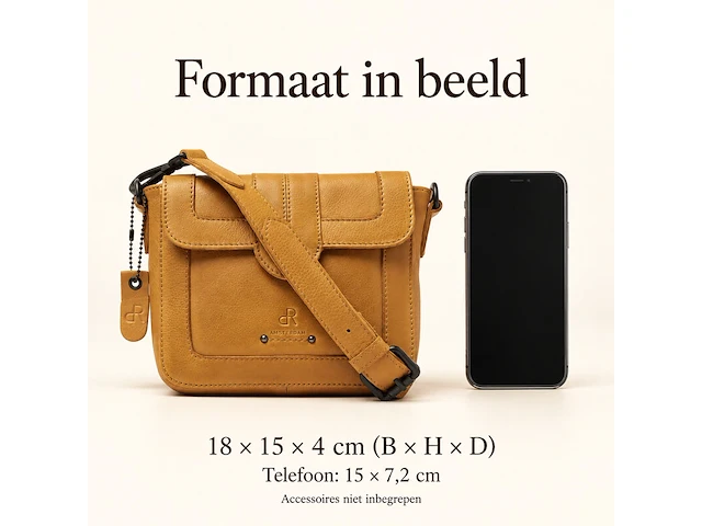 Schoudertas dr amsterdam, yellow - afbeelding 6 van  6