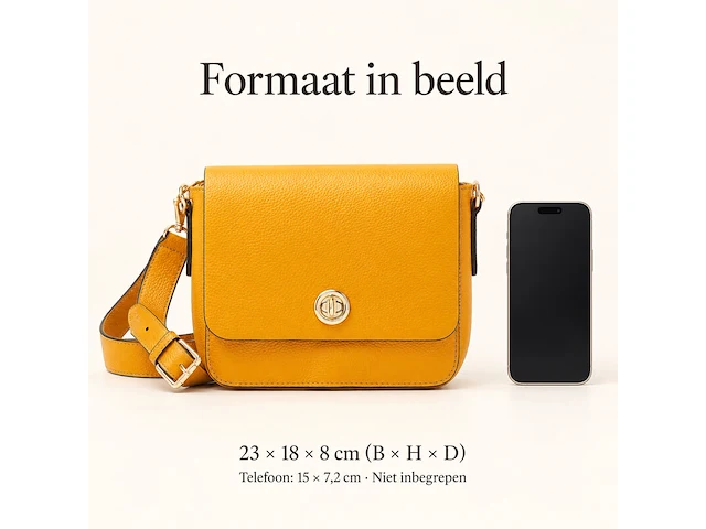 Schoudertas dr amsterdam, yellow - afbeelding 6 van  6