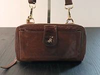 Schoudertas en clutch dr amsterdam, brown