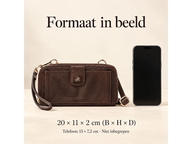 Schoudertas en clutch dr amsterdam, brown - afbeelding 8 van  8