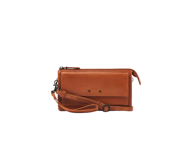 Schoudertas en clutch dr amsterdam, camel - afbeelding 1 van  6