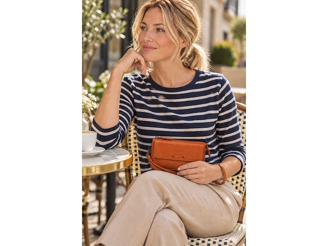 Schoudertas en clutch dr amsterdam, camel - afbeelding 5 van  6