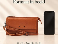 Schoudertas en clutch dr amsterdam, camel - afbeelding 6 van  6