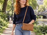 Schoudertas en clutch dr amsterdam, camel - afbeelding 5 van  6