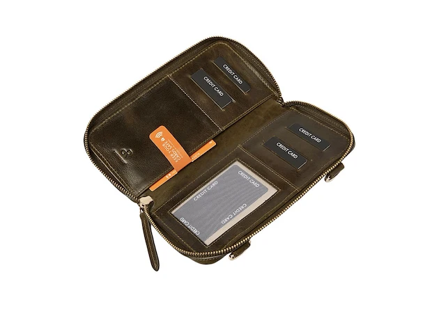 Schoudertas en clutch dr amsterdam, green - afbeelding 3 van  6