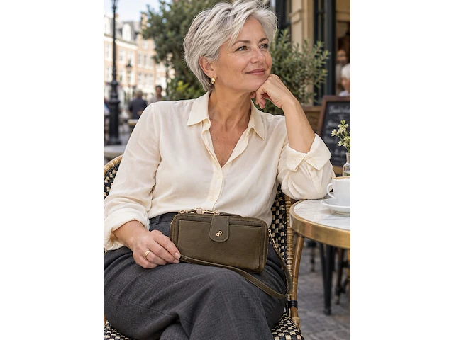 Schoudertas en clutch dr amsterdam, green - afbeelding 5 van  6