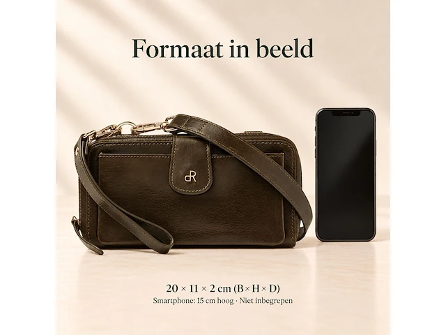 Schoudertas en clutch dr amsterdam, green - afbeelding 6 van  6