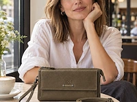 Schoudertas en clutch dr amsterdam, olive - afbeelding 5 van  6