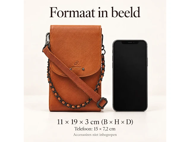 Schoudertas en portemonnee dr amsterdam, camel - afbeelding 6 van  6