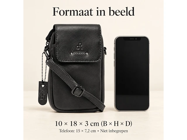 Schoudertasje dr amsterdam, black - afbeelding 6 van  6