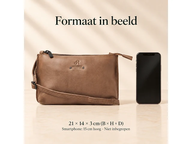 Schoudertasje dr amsterdam, burro - afbeelding 6 van  6