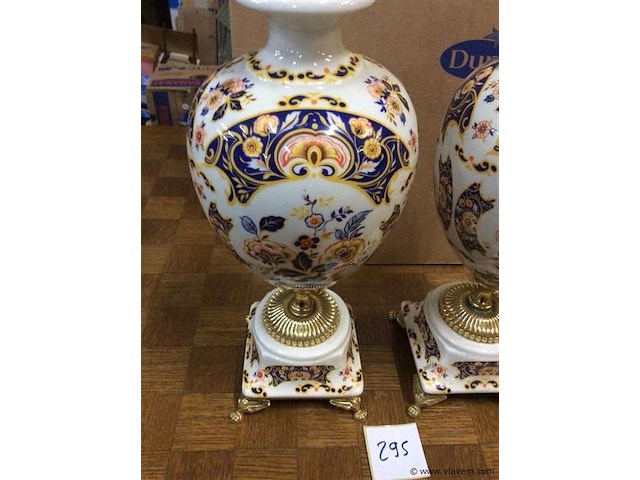 Schouwvazen 2stuks h:35. - afbeelding 2 van  5