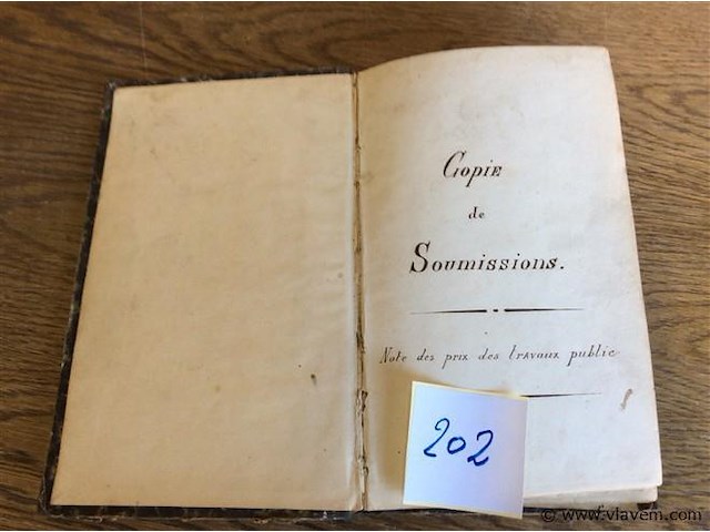 Schrift prijs inzendingen openbare werken +- 1868. - afbeelding 1 van  5