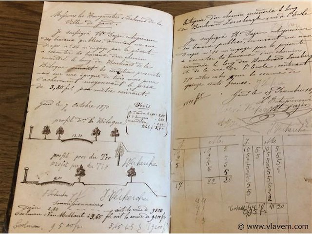 Schrift prijs inzendingen openbare werken +- 1868. - afbeelding 4 van  5