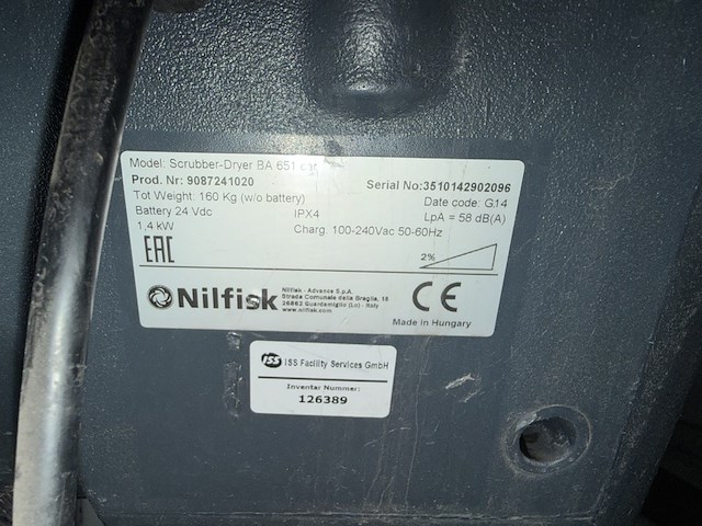 Schrob zuigmachine, nilfisk, ba651 - afbeelding 15 van  17